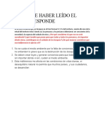 Luego de Haber Leído El Texto Responde