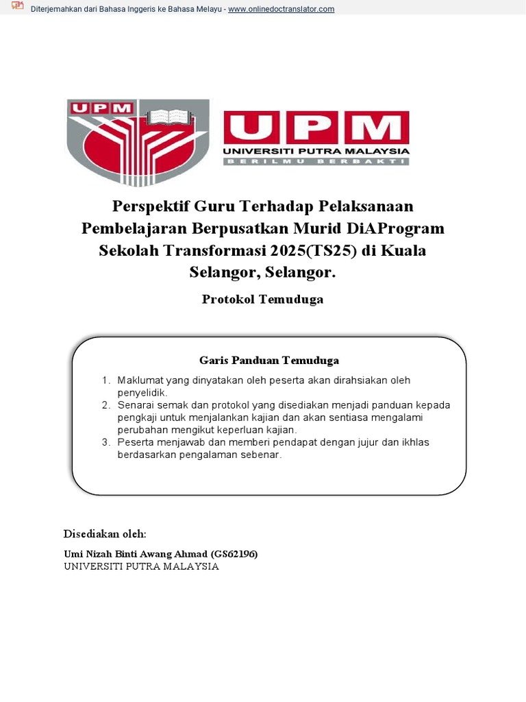 Interview Protocol 2.en - Ms BM | PDF
