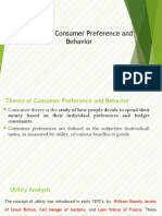 UNIT - IV Consumer Preference And: Behavior