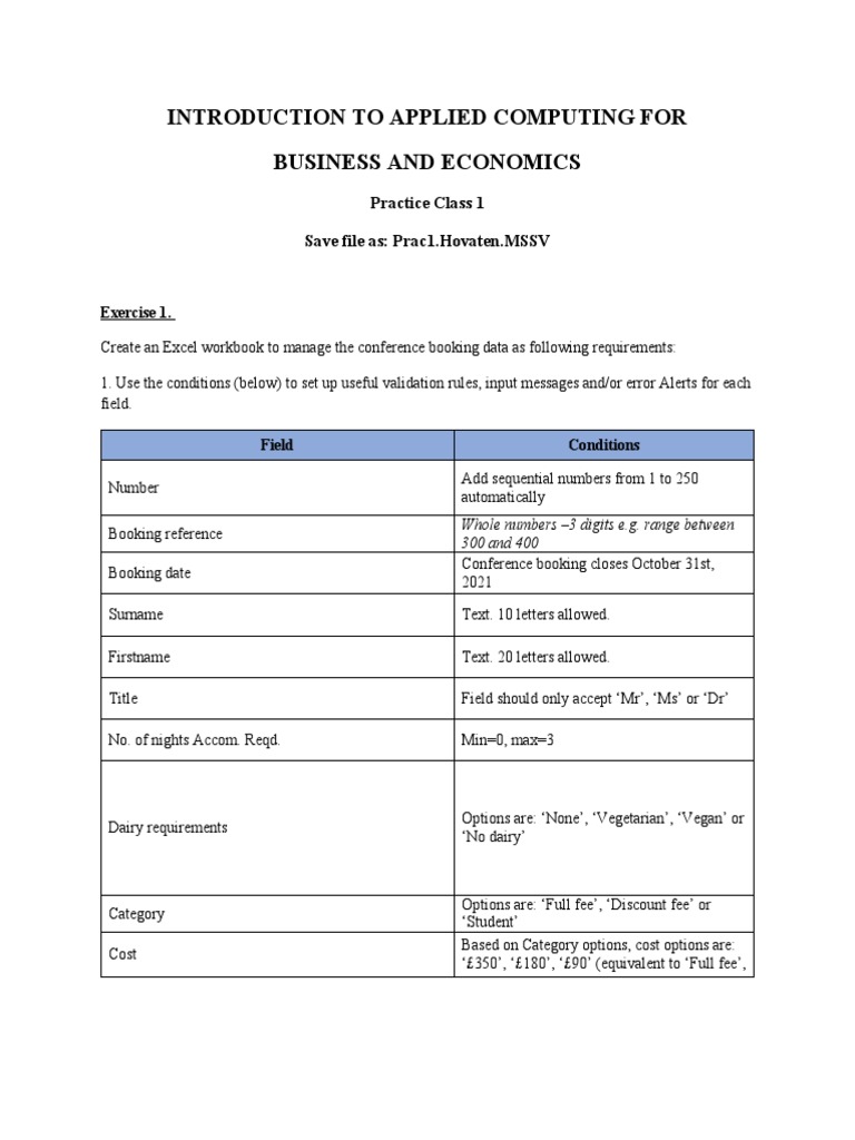 EM2301. Practical Class 1 | PDF
