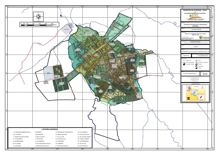 Mapa de Barrios de Algeciras, Huila | PDF
