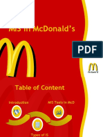 MIS in McDonald’s