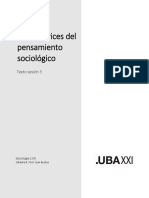 Tres Matrices Del Pensamiento Sociológico: Texto Sesión 3