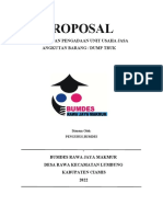Proposal: Permohonan Pengadaan Unit Usaha Jasa Angkutan Barang / Dump Truk