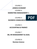 Business Economy Marketing Management 1: Course 3 Course 6