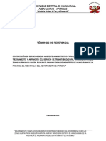 Términos de Referencia: Municipalidad Distrital de Huancarama Andahuaylas - Apurimac