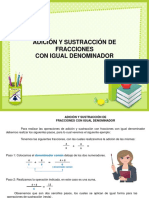 Clase Adicion y Sustraccion de Fracciones Con Igual Denominador