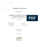 Al-Akhawayn University: The Effect of Geometry On The Stress and Strain Distributions