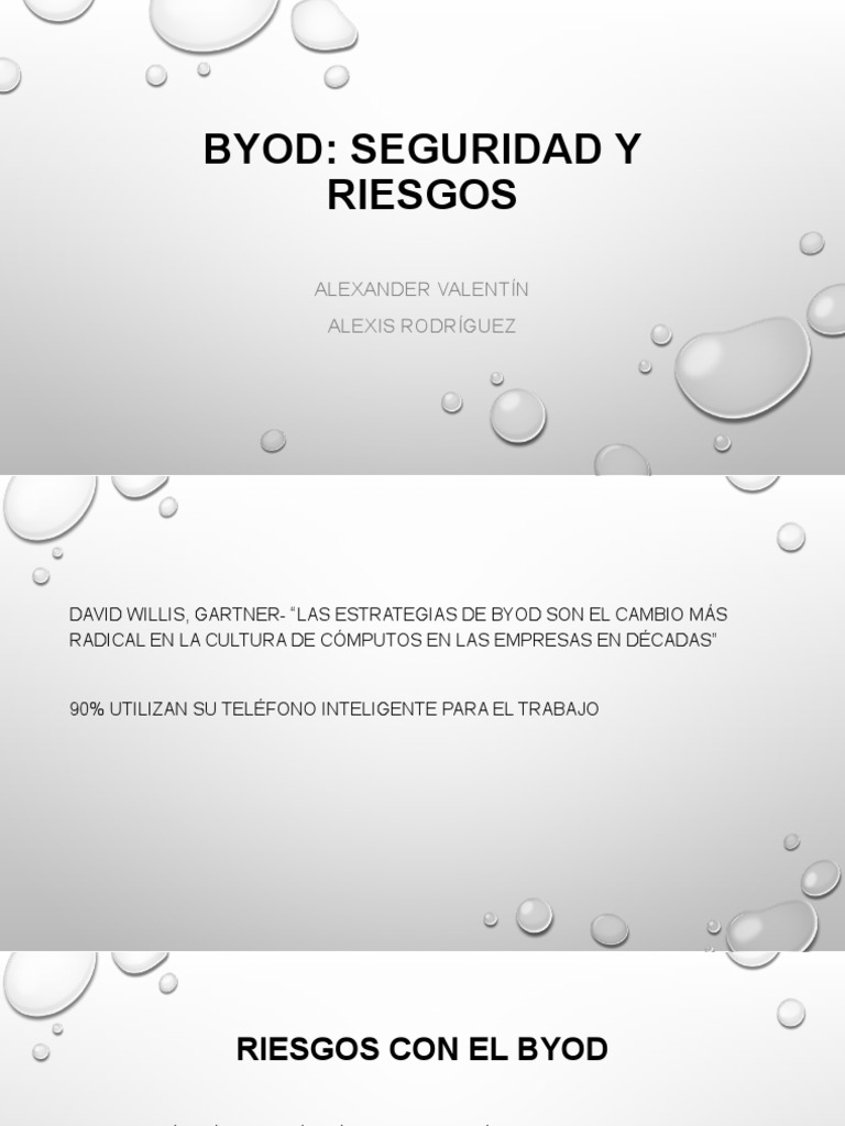 Riesgos y Seguridad en BYOD | PDF | Software de la aplicacion | Información