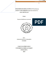 Karakterisasi Biologi Isolat-Isolat Fusarium SP PADA TANAMAN CABAI MERAH (Capsicum Annuum L.) Asal Boyolali