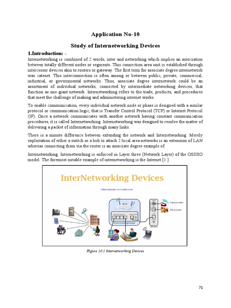 Study of Internetworking Devices | PDF | Computer Network | Network Switch