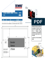 Dimensões sala gerador 375kVA Stemac