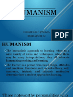Humanism: Christine P. Pareja Bsed Math 3C