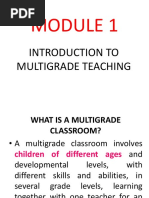 Introduction To Multigrade Teaching