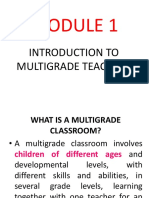Introduction To Multigrade Teaching