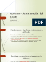 Gobierno y Administración del Estado bajo la dirección presidencial