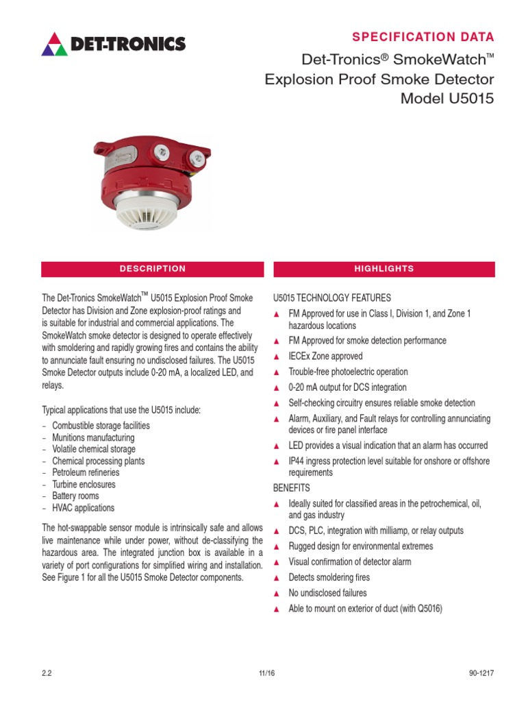 U5015 Specifcations 90 1217 2.2 | PDF | Relay | Sensor
