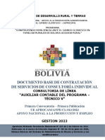 Consultoría contable para programa de cambio climático en Bolivia