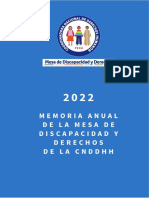 2022 Memoria Anual de la Mesa de Discapacidad y Derechos 