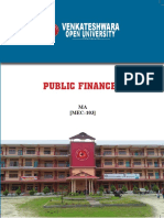 MEC-103 Public Finance MA Eco