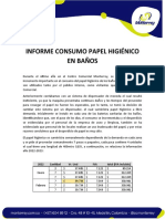 Informe Consumo Papel Higiénico en Baños: 2022 Cantidad Vr. Und IVA Total (IVA Incluido)