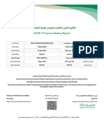 COVID-19 Vaccine Medical Report in Arabic and English