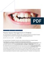 Passive Space Management in Children