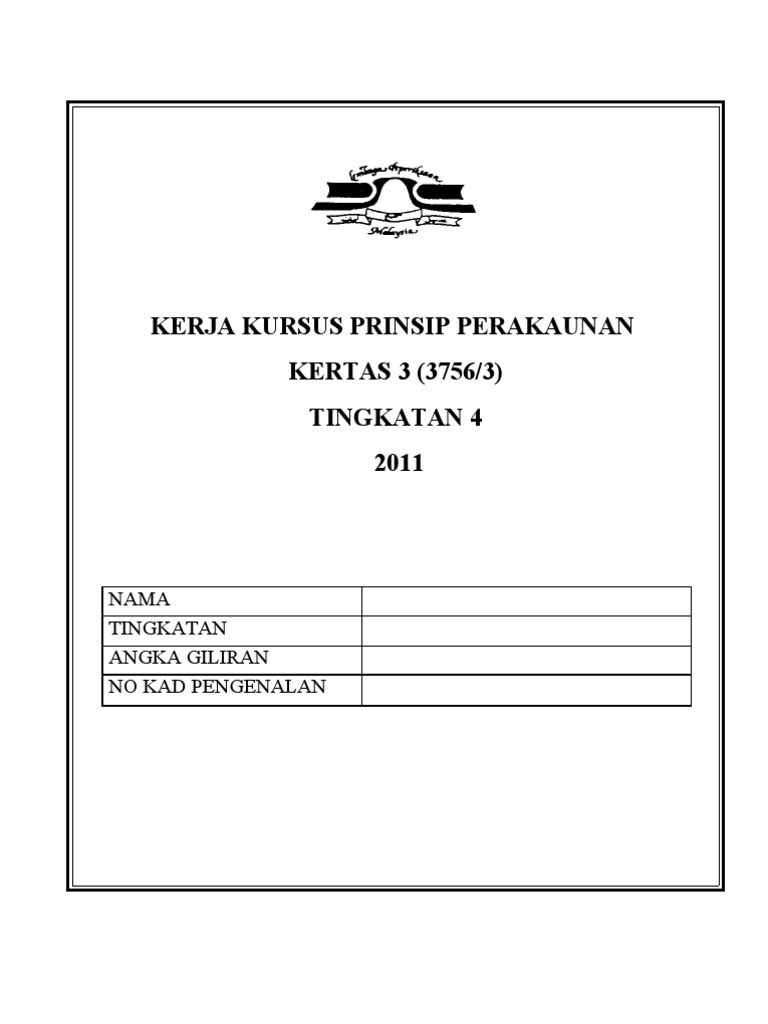 Contoh Folio Akaun Tingkatan 5 2015 - Cara Ku Mu