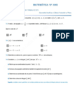 10º FT - Ficha Extra N.º4 - Geometria Analítica e Cálculo Vectorial no Plano + DIFICIL