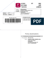 N 011000 T 001018 Lisboa A 3010 PT R02 24R: Ficha Destinatário