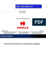 Case Analysis Strategic Management Havells India (Download To View Full Presentation)