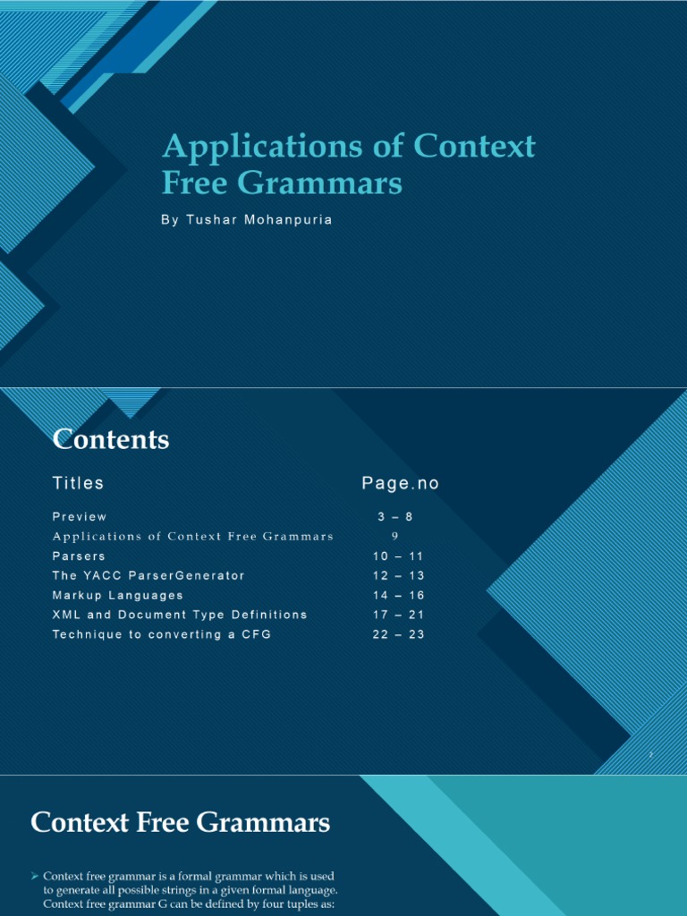 context free grammars pdf