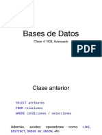 Bases de Datos: Clase 4: SQL Avanzado