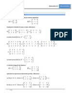 UNIDAD 2: Determinantes Actividades Iniciales-Pág. 40 1. Calcula Las Matrices Inversas de Las Matrices Siguientes: A) B)