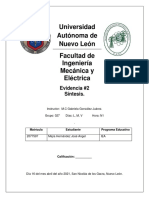 UANL Facultad de Ingeniería Mecánica y Eléctrica Evidencia #2 Síntesis