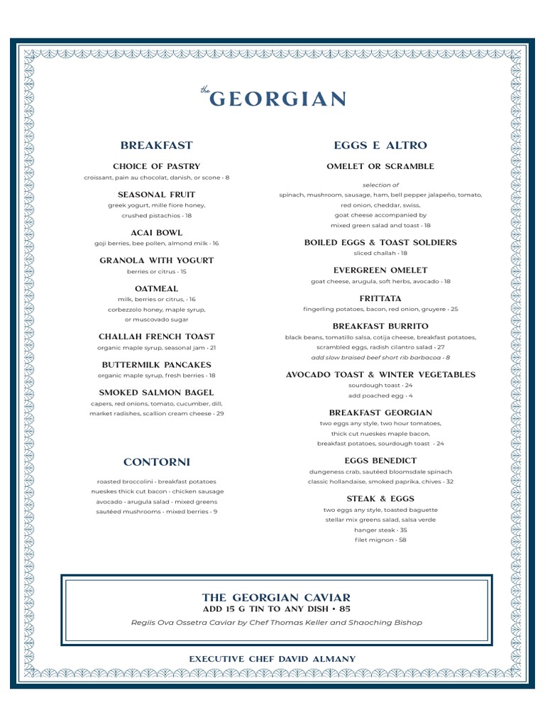 Menu PDF Salad Bacon