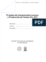 Pruebas de Comprensión Lectora y Producción de Textos CL-PT)