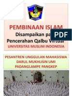 Pembinaan Islam: Disampaikan Pada Pencerahan Qalbu Virtual