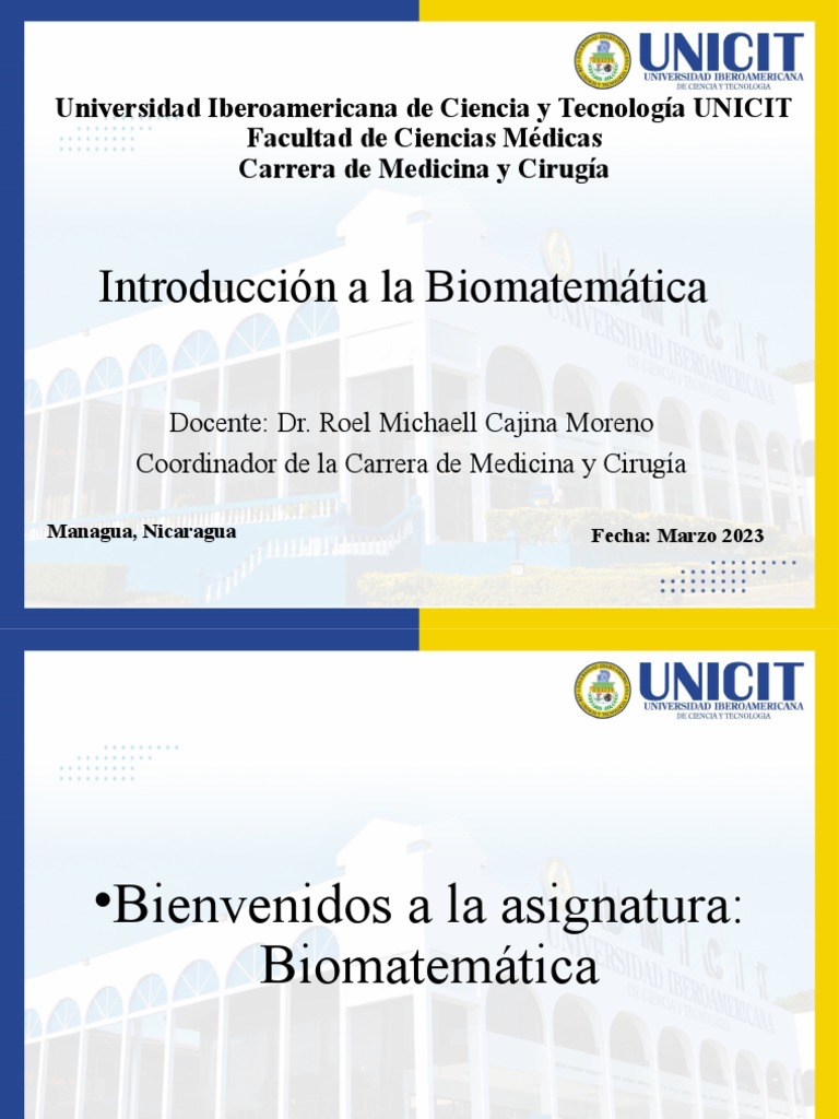 Introducción A La Biomatematica. Dr. Cajina 2023 | PDF | Números | Simetría