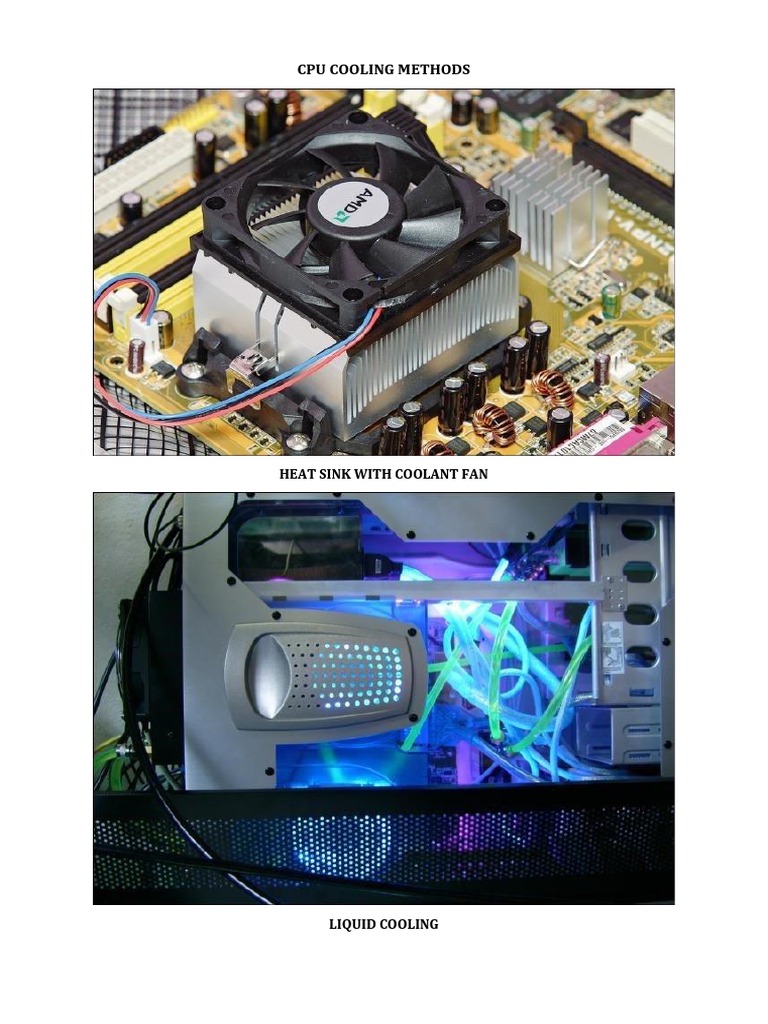 Cpu Cooling Methods Heat Sink With Coolant Fan PDF