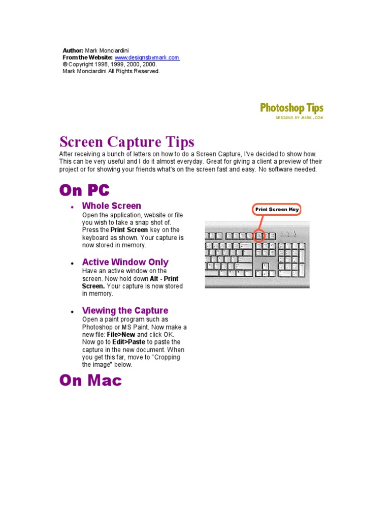 Basic Printscreen PDF Screenshot Window Manager