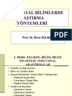 Sosyal Bilimlerde Araştirma Yöntemleri: Prof. Dr. Birol GÜLNAR