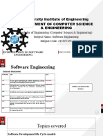 UIE Department of CSE Software Engineering Course Outcomes