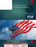 Comunidad y Sentido de Comunidad: Psicología Intervención Socio Comunitaria