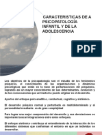 Caracteristicas de A Psicopatología Infantil Y de La Adolescencia