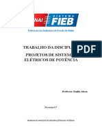 Projeto de sistema elétrico de potência para carga escolhida