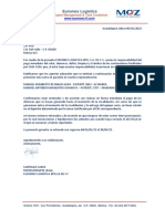 Carta Garantía Cma CGM