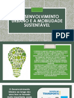 O Desenvolvimento Urbano E A Mobilidade Sustentável