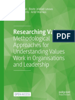Researching Values: Methodological Approaches For Understanding Values Work in Organisations and Leadership