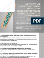 Activar Conocimientos Previos Sobre La Monografía